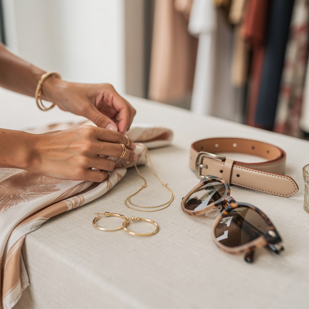 Curated selection of hats, bags, and jewelry accessories at 2001 Clothes Etc boutique in Santa Barbara